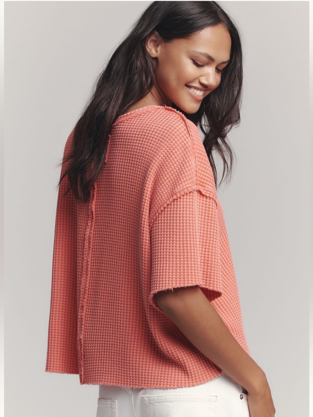 NWT Anthropologie Pilcro Short-Sleeve Waffle T-Shirt - Picture 3 of 9